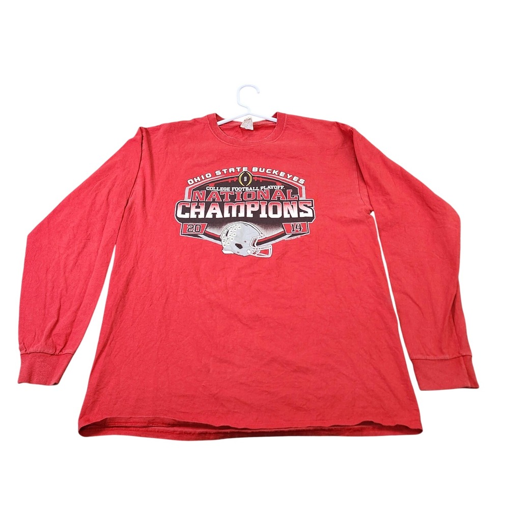 OHIO STATE BUCKEYES MENS L RED NCAA 2014 NATIONAL CHAMPIONS JERZEES EUC